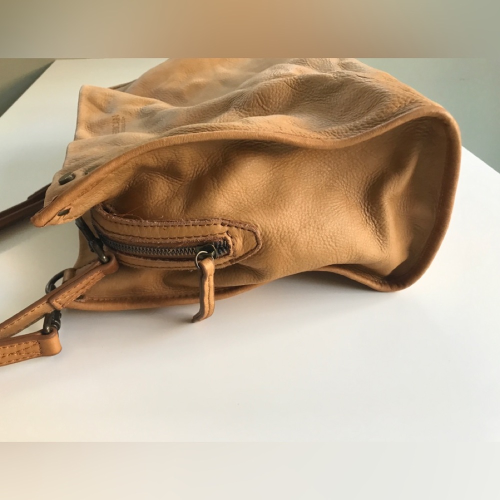American Leather Co. Lenox Triple Entry Satchel Cafe Latte - Picture 8 of 16